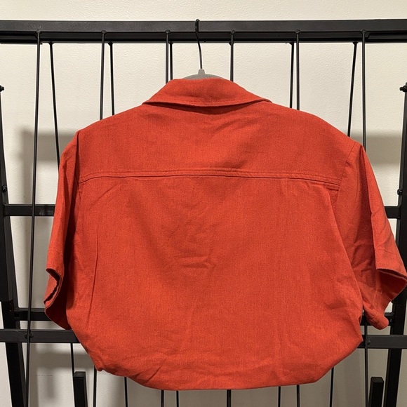 Forever 21 Rust Button-Down Crop Shirt - Picture 4 of 4